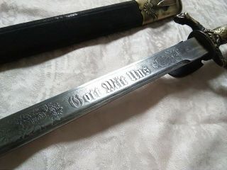 German hunting dagger WWI WWII 48cm Gott mit Uns 6