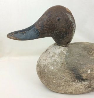 17” Antique Duck Hunting Decoy Hand Carved Primitive Wood Folk Art Rustic 5