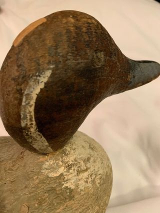 17” Antique Duck Hunting Decoy Hand Carved Primitive Wood Folk Art Rustic 7