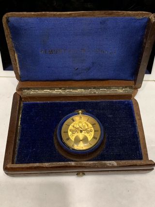 Antique 18k Gold Pocket Watch With Orig.  Box 68.  6 Grams