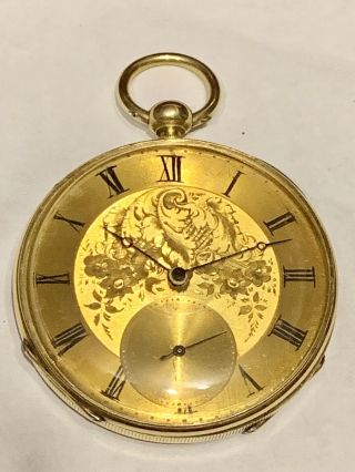 Antique 18K Gold Pocket Watch With Orig.  Box 68.  6 Grams 3