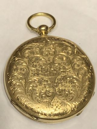 Antique 18K Gold Pocket Watch With Orig.  Box 68.  6 Grams 4