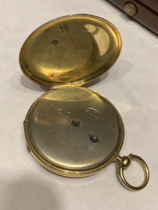 Antique 18K Gold Pocket Watch With Orig.  Box 68.  6 Grams 5
