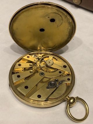 Antique 18K Gold Pocket Watch With Orig.  Box 68.  6 Grams 8