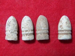 3 Excavated Civil War.  54 Cal.  Confederate 2 - Ring Gardner Bullets - Manassas