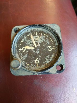 Usaf Waltham 8 Days Aircraft Clock An - 5743 - 1a 1950s Vintage Unknown