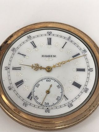 Vintage Elgin 17 Jewels Pocket Watch Fancy Dial