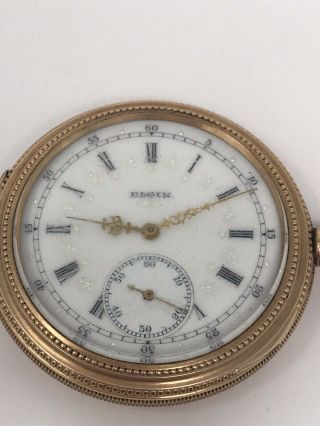 Vintage Elgin 17 Jewels Pocket Watch Fancy Dial 3