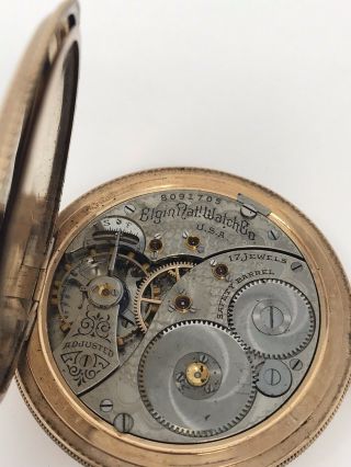 Vintage Elgin 17 Jewels Pocket Watch Fancy Dial 6