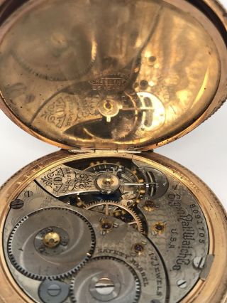 Vintage Elgin 17 Jewels Pocket Watch Fancy Dial 7