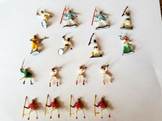 Vintage Louis Marx Toy Play Set Hong Kong Figures Charge Of The Bengal Lancers
