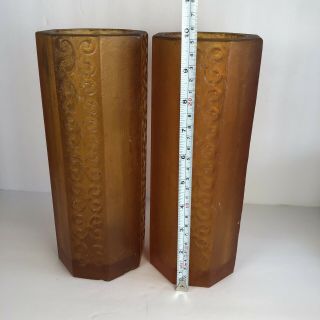 Mid Century Modern Sascha Brastoff Design Orange Resin Candle Holders 3