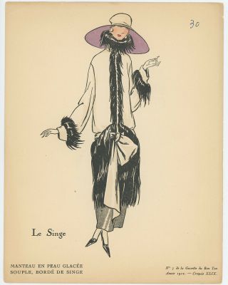 Gazette Du Bon Ton Art Deco Pochoir 1922 Le Singe High Fashion Flapper Decadence