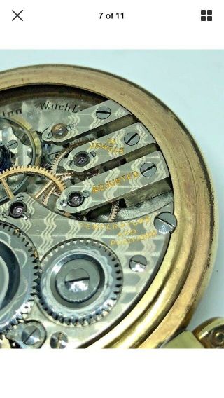 Burlington Special 16 size,  19 jewel,  1914 - Pocket Watch.  Stem Wound,  Lever Set. 5