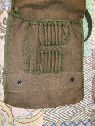 Vintage US Military Canvas Case Map and Photograph Shoulder Bag w/Strap 7