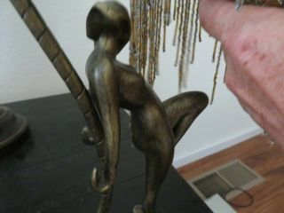 Vintage Or Antique Frankart Lamp W/victorian Style Shade Art Deco Nude Nymph