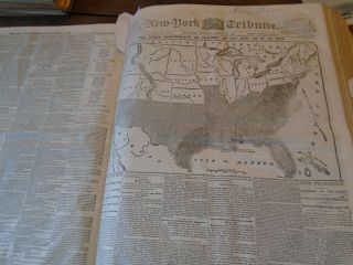 Bound vol.  York Tribune July - December 1863 Civil War Newspaper 7