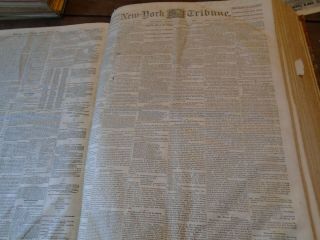 Bound vol.  York Tribune July - December 1863 Civil War Newspaper 8