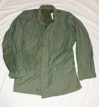 Army Green Field Jacket Coat Medium - Long Us Military Cold Weather M65