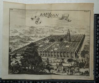 1693 Engraving Of Babylon From Q.  Curtii Rufi Alexander Magnus,  Pitisci.