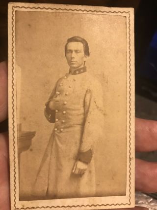 Antique 1860’s Civil War Cdv Photo Confederate Lt Colonel Officer