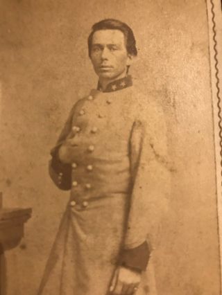 Antique 1860’s Civil War CDV PHOTO Confederate Lt Colonel Officer 2