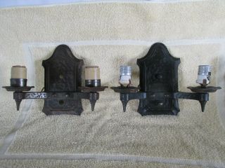 Gothic Sconce Pair For Restoration