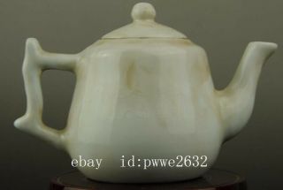 Chinese old hand - made famille rose porcelain flower pattern teapot b01 4