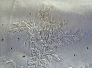 Vintage Antique Bolster Cover With Elaborate Hand Embroidery Uu489