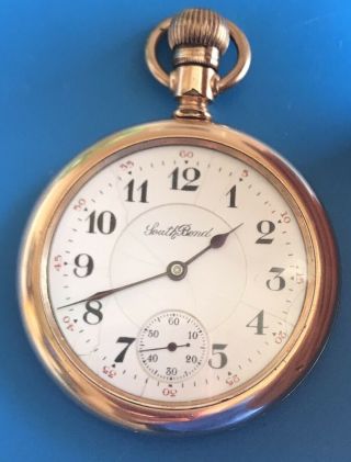 1912 South Bend 17 Jewel 215 Pocket Watch Swing Out 128