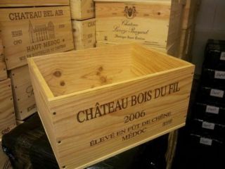 3 x FRENCH WOODEN WINE CRATES BOXES PLANTER HAMPER DRAWERS STORAGE. 6