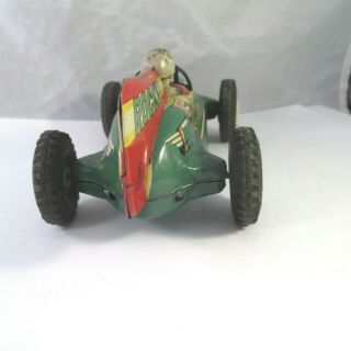 Vintage HADSON JAPAN TIN LITHO No.  7 ROCKET RACER FRICTION CAR 3