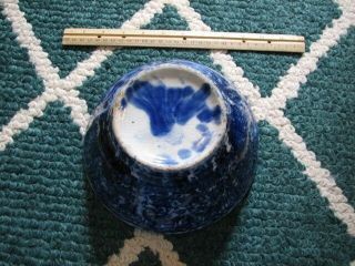 Flow blue bowl 8 inch antique 2