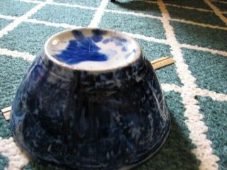 Flow blue bowl 8 inch antique 5