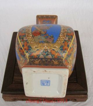 220mm Handmade Painting Cloisonne Porcelain Vase Flower Bird YongZheng Mark 7
