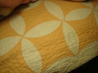 Stunning Vintage QUILT Rare Spectacular Patten Peach & White 6