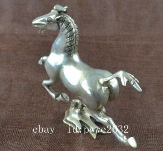china old cooper - plating silver hand - made horse and swallow statue d02 2