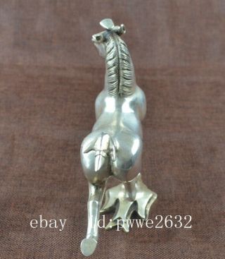 china old cooper - plating silver hand - made horse and swallow statue d02 3