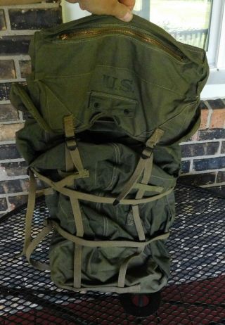 Wwii U.  S.  Army M - 1943 Jungle Back Pack 2 Tone Construction Maker Avery 1944