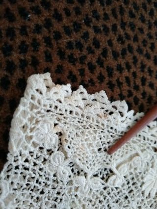 Vintage Antique Irish Crochet Lace Sleeves or Mitts / Long 4