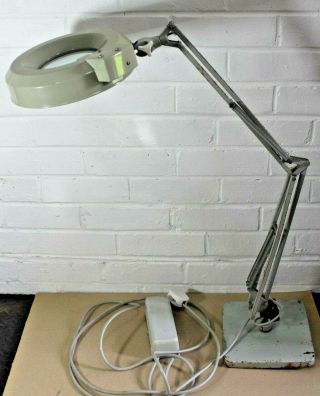 Mid Century Rare Vintage Anglepoise Medical Magnifying Floor Lamp C1950s Large