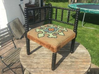 Antique Country House Corner Chair Arts And Crafts Bobbin Turned Chair