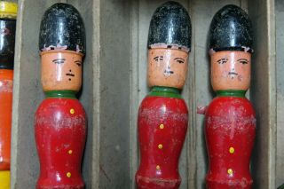 WONDERFUL EARLY SET OF WOODEN FIGURAL SKITTLES - EXTREMELY RARE - L@@K 3