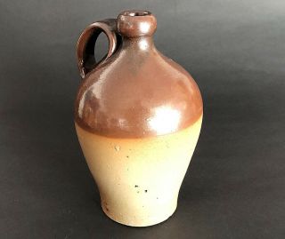 A Small London Saltglazed Stoneware Bottle,  Fulham,  1740 - 1775
