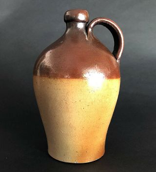 A SMALL LONDON SALTGLAZED STONEWARE BOTTLE,  FULHAM,  1740 - 1775 2