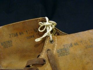 100 GERMAN WH WW2 RARE UNTOUCHED & NEVER ISSUED COMBAT ANKLE BOOTS,  PERFECT 5