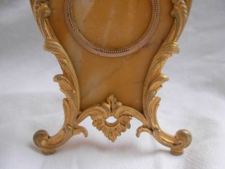 ANTIQUE FRENCH GILT BRONZE,  MARBLE POCKET WATCH HOLDER,  LATE 19th 3