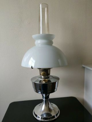 Aladdin Chrome Oil Lamp Vintage Antique Aladdin Oil Lamp Model 12