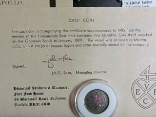 East India Company Admiral Gardner shipwreck recovered coin 3