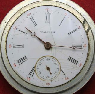 1898 Waltham Grade 820 Model 1883 18s 15j Pocket Watch w/ TRAIN - Parts/Repair 2